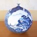 Photo2: Sometsuke Tako-Karakusa Sansui Large Vase by Kinsai Fujii (2)