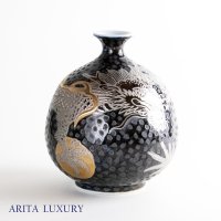 Tetsu-yu Dragon Small Vase by Kinsai Fujii