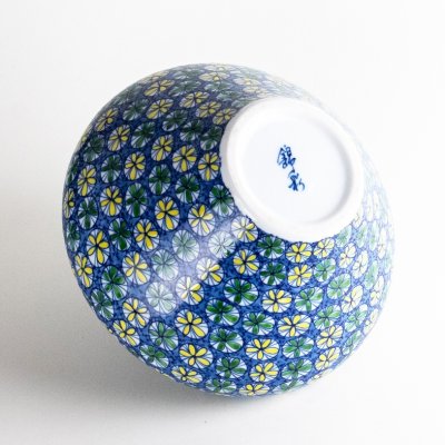 Photo5: Somenishiki Small Flower Pattern Small Vase by Kinsai Fujii