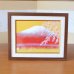 Photo1: Wall Decoration (M) Mt. Fuji and Sakura Cherry blossom | Kinryugama Kiln work (1)