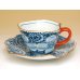 Photo2: Coffee Cup and Saucer Takokarakusa souka-mon (2)