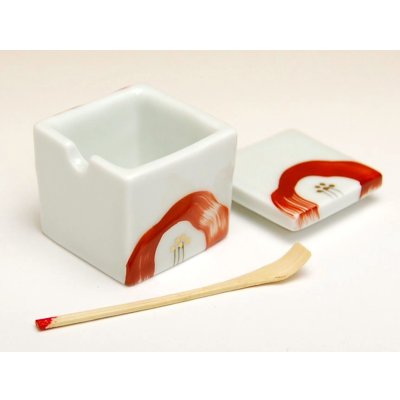 Photo3: Condiment Container with Bamboo Spoon Omoibana