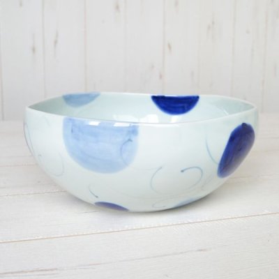 Photo2: Donburi Bowl for Noodles Ai mizutama (18.5cm/7.3in)