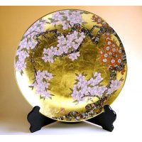 Decorative Plate with Stand (40cm) Kinrante Sakura