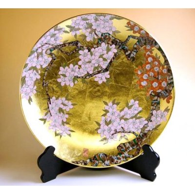 [Made in Japan] Kinrante Sakura Ornamental plate（40ｃｍ）