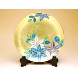 Decorative Plate with Stand (19cm) Kinrante Tessen (Small)