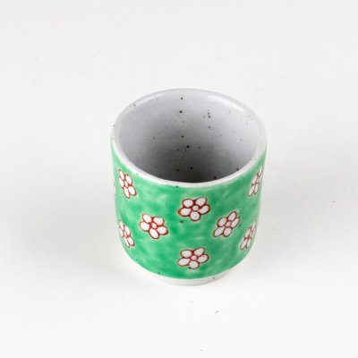 Photo2: Sake Cup Green noume Green plum blossom (6cm/2.3in)