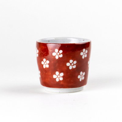 Photo1: Sake Cup Aka noume Red plum blossom (6cm/2.3in)