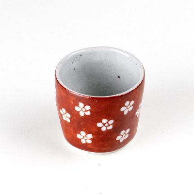 Photo2: Sake Cup Aka noume Red plum blossom (6cm/2.3in)