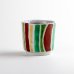 Photo1: Sake Cup Akae tokusa Striped pattern (6cm/2.3in) (1)