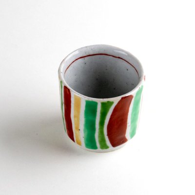 Photo2: Sake Cup Akae tokusa Striped pattern (6cm/2.3in)