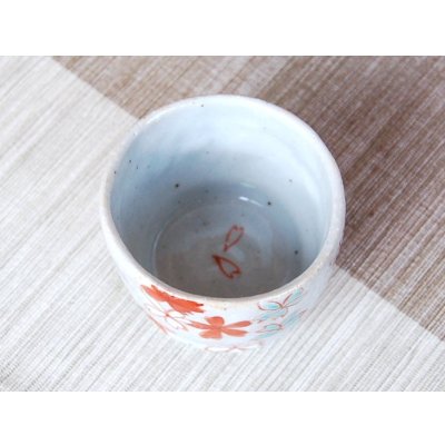 Photo3: Sake Cup Akae Sakura chirashi