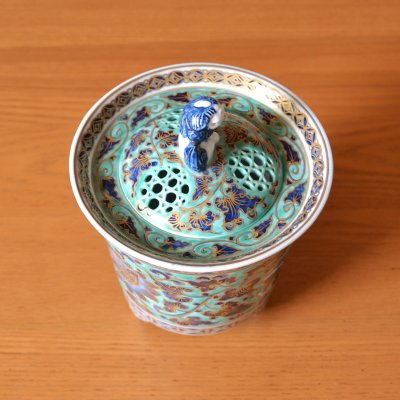 Photo3: Incense burner Karakusa-Shishi | Fukuji Kitamura Traditional Craftsperson work
