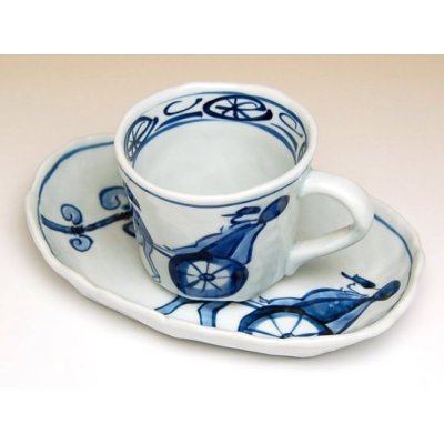 Photo3: Jinrikisha Cup and saucer