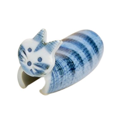 [Made in Japan] Tebineri neko cat (Blue) Chopstick rest