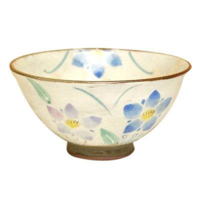 [Made in Japan] Hana rindow (Blue) rice bowl