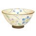[Made in Japan] Hana rindow (Blue) rice bowl