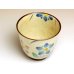 Photo2: Yunomi Tea Cup for Green Tea Hana rindow (Blue) (2)