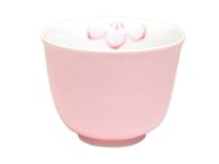 Yunomi Tea Cup for Green Tea Pink flower