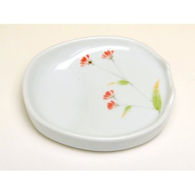 Photo3: Hana shizuka Small plate for soy sauce (10.7cm)