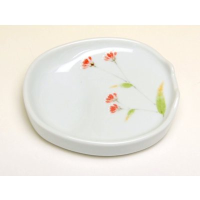 Photo3: Small Plate for soy sauce (10.7cm) Hana shizuka