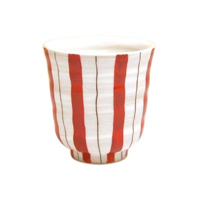 [Made in Japan] Kohiki nisyoku tokusa (Red) Japanese green tea cup