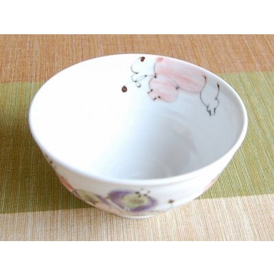 Photo3: Rice Bowl Hana mubyo (Red)