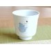 Photo2: Yunomi Tea Cup for Green Tea Hana mubyo (Blue) (2)