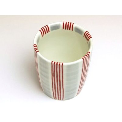 Photo2: Inase (Red) Japanese green tea cup