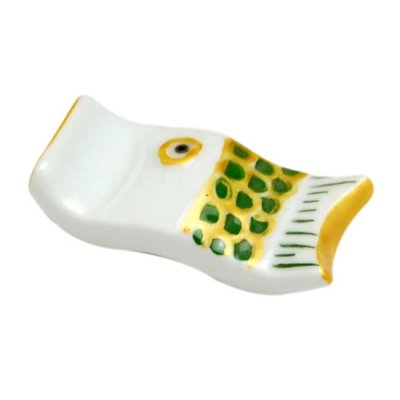 Photo1: Chopstick rest Kinsai koinobori (Green)