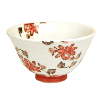 [Made in Japan] Saika karakusa (Red) rice bowl