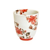 Yunomi Tea Cup for Green Tea Saika karakusa (Red)