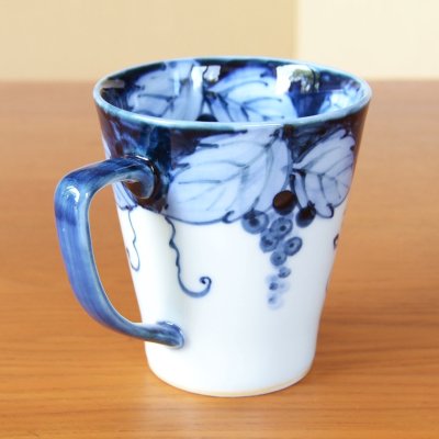 Photo3: Mug Fuchidami Budou Grape Blue