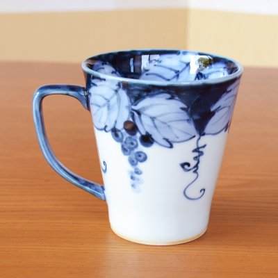 Photo4: Mug Fuchidami Budou Grape Blue