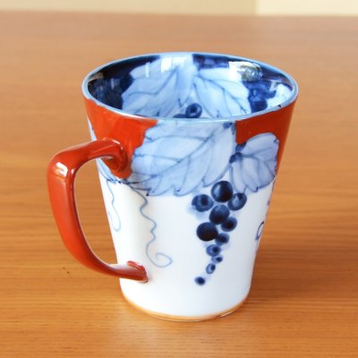 Photo3: Mug Fuchidami Budou Grape Red