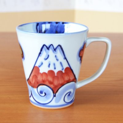 Photo2: Mug Mt. Fuji Red