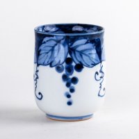 Yunomi Tea Cup for Green Tea Fuchidami Budou Grape Blue