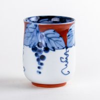 Yunomi Tea Cup for Green Tea Fuchidami Budou Grape Red
