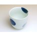 Photo2: Yunomi Tea Cup for Green Tea Nisai marumon (Blue) (2)