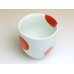 Photo2: Yunomi Tea Cup for Green Tea Nisai marumon (Red) (2)