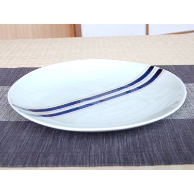 Photo2: Large Plate (24.5cm) Obi tokusa