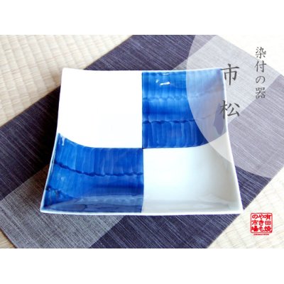 [Made in Japan] Ichimatsu square Large bowl