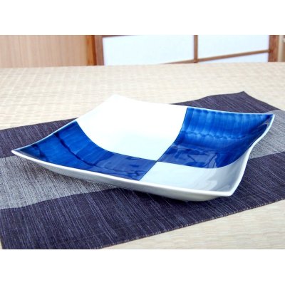 Photo2: Large Bowl (23cm) Ichimatsu Square