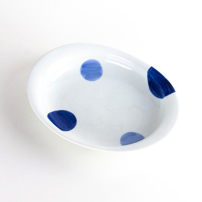 Photo3: Large Oval Plate Nisai-Marumon (24.8 cm/9.8 in)