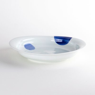Photo4: Large Oval Plate Nisai-Marumon (24.8 cm/9.8 in)