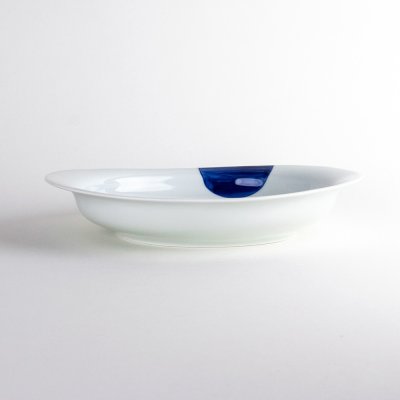 Photo6: Large Oval Plate Nisai-Marumon (24.8 cm/9.8 in)