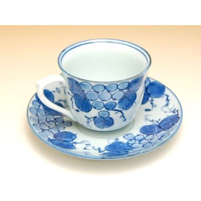 Photo3: Coffee Cup and Saucer Seika budou Grape