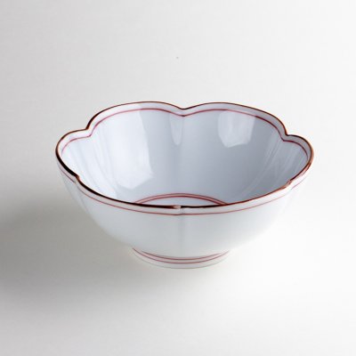 Photo1: Medium Bowl Mikomi seniri Red (12.8cm/5in)