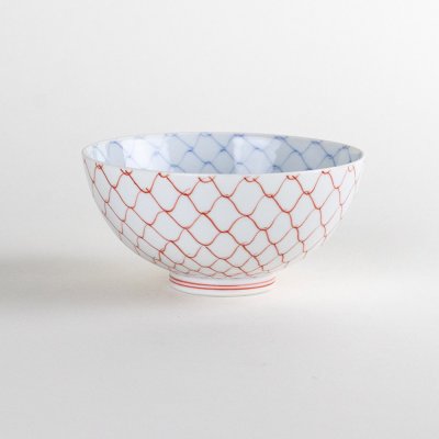 Photo1: Rice Bowl Naigai Ami Red
