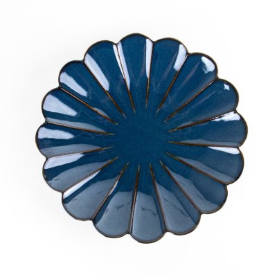 Photo2: Chrysanthemum-Shaped Large Plate Gunjo (21.8 cm/8.6 in)